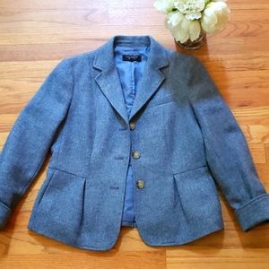 Talbots Blue Wool Blazer Sz 6P